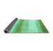 Sideview of Solid Turquoise Modern Rug, abs4228turq