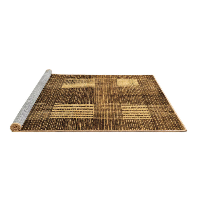 Sideview of Machine Washable Abstract Brown Modern Rug, wshabs4229brn