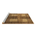 Sideview of Machine Washable Abstract Brown Modern Rug, wshabs4229brn