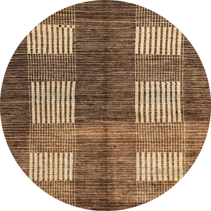 Round Machine Washable Abstract Red Brown Rug, wshabs4229