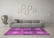 Machine Washable Abstract Purple Modern Area Rugs in a Living Room, wshabs4229pur