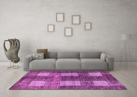 Machine Washable Abstract Purple Modern Rug, wshabs4229pur