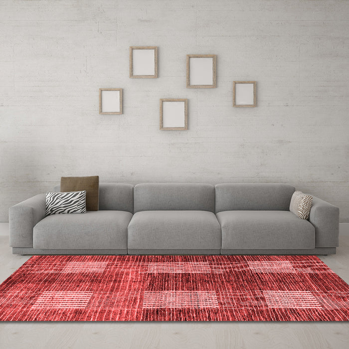 Modern Red Washable Rugs