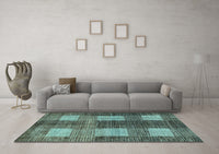 Machine Washable Abstract Light Blue Modern Rug, wshabs4229lblu