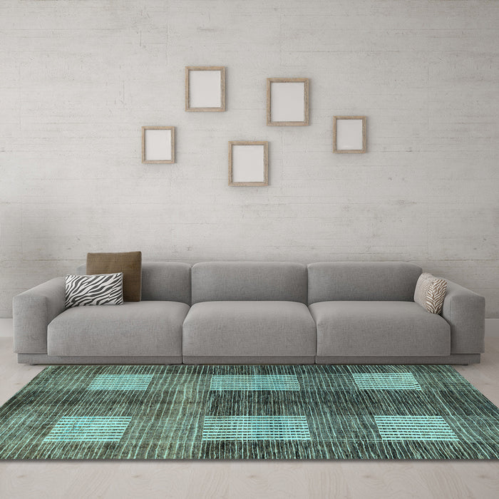 Machine Washable Abstract Light Blue Modern Rug in a Living Room, wshabs4229lblu