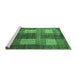 Sideview of Machine Washable Abstract Emerald Green Modern Area Rugs, wshabs4229emgrn