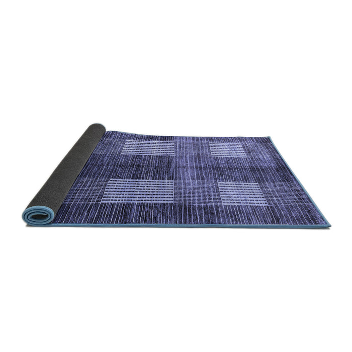Sideview of Abstract Blue Modern Rug, abs4229blu
