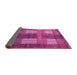 Sideview of Abstract Pink Modern Rug, abs4229pnk