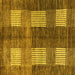 Square Abstract Yellow Modern Rug, abs4229yw