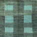 Square Abstract Light Blue Modern Rug, abs4229lblu