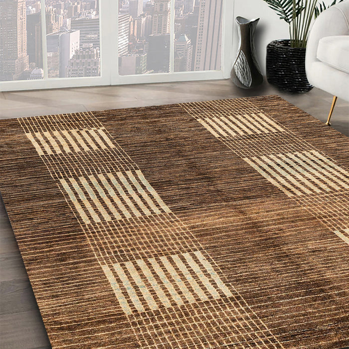 Machine Washable Abstract Red Brown Rug in a Family Room, wshabs4229