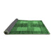 Sideview of Abstract Emerald Green Modern Rug, abs4229emgrn