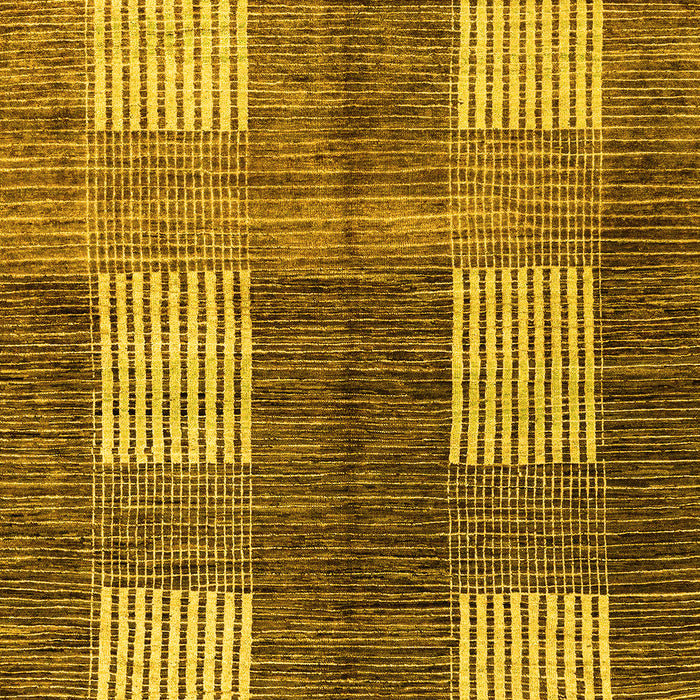 Machine Washable Abstract Yellow Modern Rug, wshabs4229yw