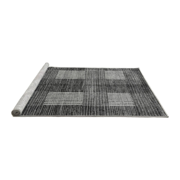 Sideview of Machine Washable Abstract Gray Modern Rug, wshabs4229gry
