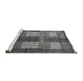 Sideview of Machine Washable Abstract Gray Modern Rug, wshabs4229gry