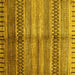 Square Abstract Yellow Modern Rug, abs422yw