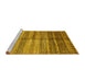 Sideview of Machine Washable Abstract Yellow Modern Rug, wshabs422yw