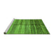 Sideview of Machine Washable Abstract Green Modern Area Rugs, wshabs422grn