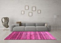 Machine Washable Abstract Pink Modern Rug, wshabs422pnk