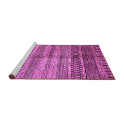 Sideview of Machine Washable Abstract Purple Modern Area Rugs, wshabs422pur