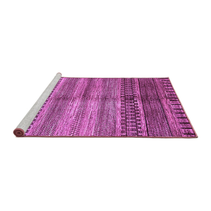 Sideview of Machine Washable Abstract Purple Modern Area Rugs, wshabs422pur