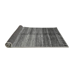 Sideview of Abstract Gray Modern Rug, abs422gry