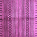 Square Machine Washable Abstract Purple Modern Area Rugs, wshabs422pur