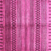 Square Machine Washable Abstract Pink Modern Rug, wshabs422pnk