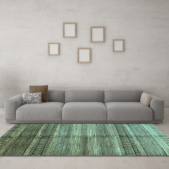 Machine Washable Abstract Light Blue Modern Rug in a Living Room, wshabs422lblu