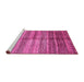 Sideview of Machine Washable Abstract Pink Modern Rug, wshabs422pnk