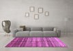 Machine Washable Abstract Purple Modern Area Rugs in a Living Room, wshabs422pur