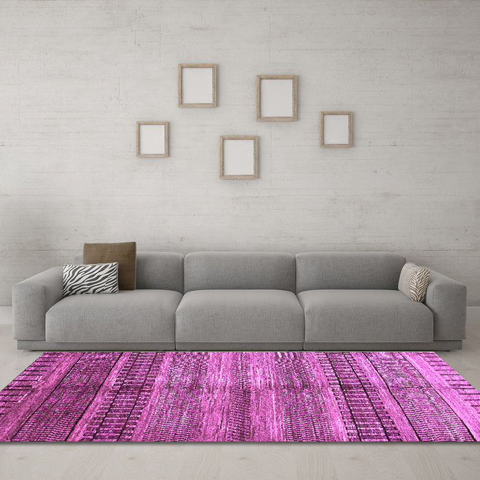 Machine Washable Abstract Purple Modern Area Rugs in a Living Room, wshabs422pur