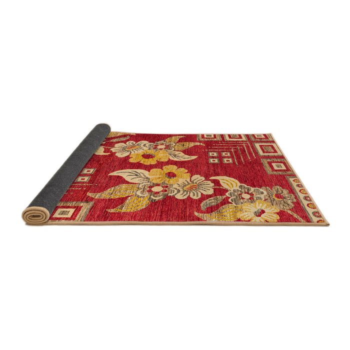 Sideview of Abstract Gold Modern Rug, abs4230