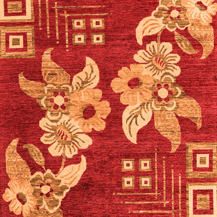 Machine Washable Abstract Orange Modern Area Rugs, wshabs4230org