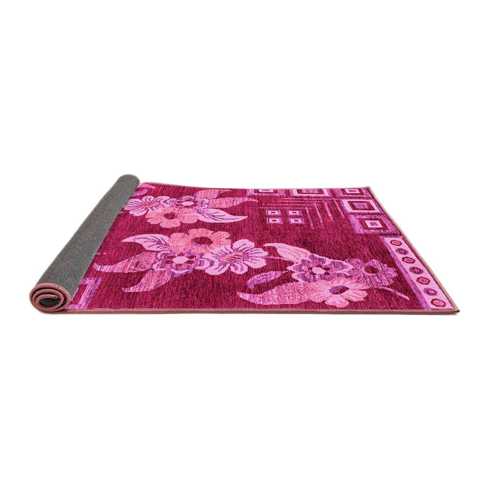 Sideview of Abstract Pink Modern Rug, abs4230pnk