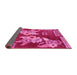 Sideview of Abstract Pink Modern Rug, abs4230pnk