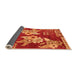 Sideview of Abstract Orange Modern Rug, abs4230org