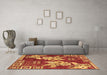 Machine Washable Abstract Brown Modern Rug in a Living Room,, wshabs4230brn