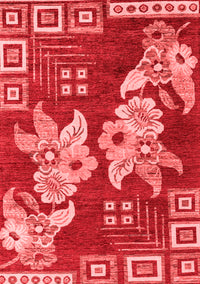 Abstract Red Modern Rug, abs4230red