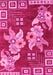 Machine Washable Abstract Pink Modern Rug, wshabs4230pnk