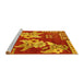 Sideview of Machine Washable Abstract Yellow Modern Rug, wshabs4230yw