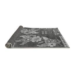 Sideview of Abstract Gray Modern Rug, abs4230gry