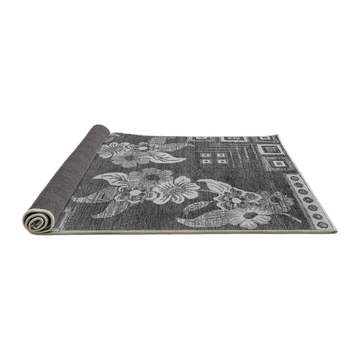 Sideview of Abstract Gray Modern Rug, abs4230gry