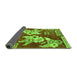 Sideview of Abstract Green Modern Rug, abs4230grn