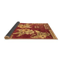 Sideview of Abstract Brown Modern Rug, abs4230brn
