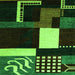 Square Abstract Green Modern Rug, abs4231grn