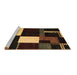 Sideview of Machine Washable Abstract Brown Modern Rug, wshabs4231brn