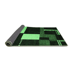 Sideview of Abstract Emerald Green Modern Rug, abs4231emgrn