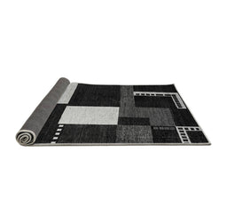 Sideview of Abstract Gray Modern Rug, abs4231gry