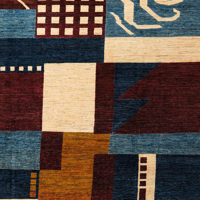 Abstract Khaki Green Modern Rug, abs4231